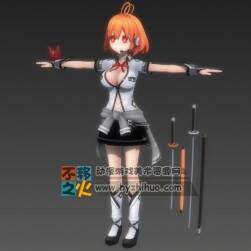 橙發(fā)少女3D模型