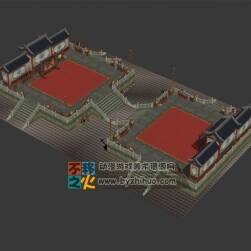 兩個(gè)比武擂臺(tái)模型