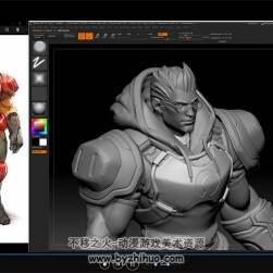 AAA級別 科幻風(fēng)格游戲角色 Zbrush完整制作案例視頻教程