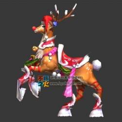 漂亮的圣誕麋鹿坐騎 Max模型 含全套動(dòng)作