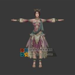 性感 美女 舞娘 T-pose模型