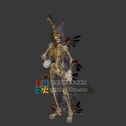 骷髏 骨架 魔法 法師 模型