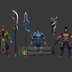 三國 武將 趙云 張飛 關(guān)羽 模型