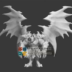 牛角 翅膀惡魔模型