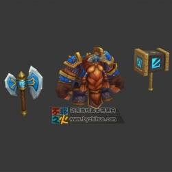 魔獸 矮人 壯漢 戰(zhàn)士模型