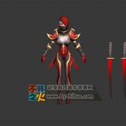短發(fā) 女刺客 模型