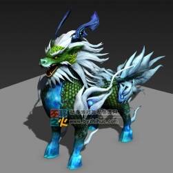 精細的水麒麟 3D模型