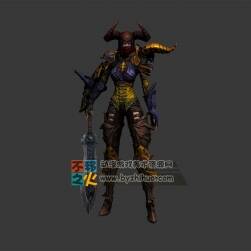 美女 性感 戰(zhàn)士 牛角 模型
