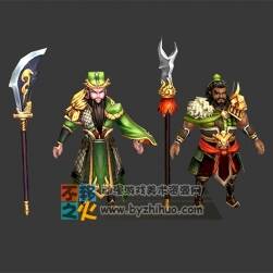 三國 卡通 關(guān)羽 張飛 模型