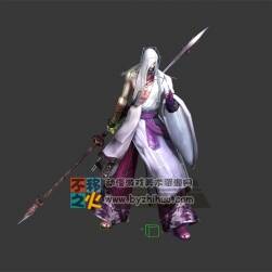 白發(fā) 帥哥 美男 長槍 模型