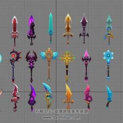 24個(gè)精品Q版風(fēng)格武器模型