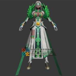 銀發(fā) 精靈 法師 魔法 模型