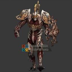 鎧甲 血肉 骷髏士兵模型
