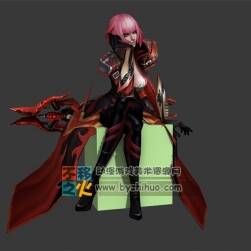 短發(fā) 美女 性感 風衣 女槍手模型