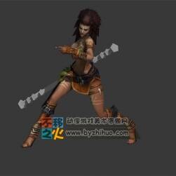 性感 御姐 美女 馴獸師 部落 模型