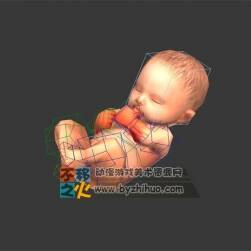 可愛 嬰兒 幼兒 睡覺 模型