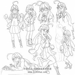 漫畫插畫素材設(shè)定 大神人體線稿動態(tài)速寫參考合集 316P