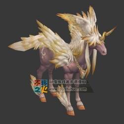 漂亮的金羽獨(dú)角獸 Max模型