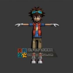 男孩 運動系少年模型