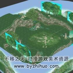 【仙樂傳說2】56張3D場(chǎng)景模型 游戲美術(shù)資源 MAX/FBX雙格式