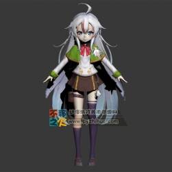 二次元 白發(fā) 美少女 蘿莉模型