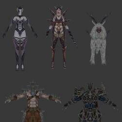 【霸王大陸2】3dmax角色NPC/怪物模型 帶綁定