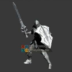 鎧甲 士兵 戰(zhàn)士 劍盾 模型