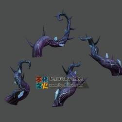 魔幻風(fēng)格 藤蔓觸須 FBX植物模型