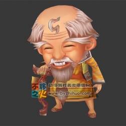 可愛 老頭 爺爺模型
