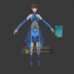 藍(lán)裙少女模型