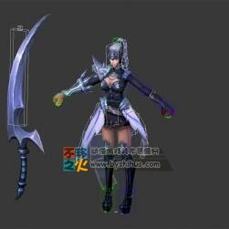 女戰(zhàn)士 刀 鎧甲 露娜 模型