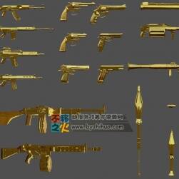 Max Payne 3 golden guns 馬克思佩恩3 黃金槍械模型合集