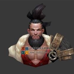 中年 壯漢 武士 半身模型