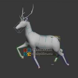 小鹿奔跑 Max模型 不含貼圖