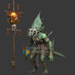 恐龍怪人 薩滿類怪物模型