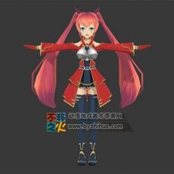 可愛 二次元 雙馬尾少女模型