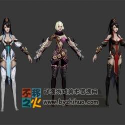 性感 黑發(fā) 美女 鎧甲 套裝 模型