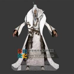 白發(fā) 白袍 帥哥 美男子 模型