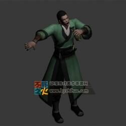 古風(fēng)年輕男子 大俠 浪子 Max模型