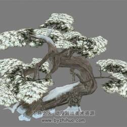 帶雪的樹 游戲模型