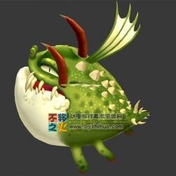 Q版 鱷魚(yú)怪 3D模型 四邊面