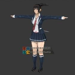 黑發(fā) 美少女 高中生 模型