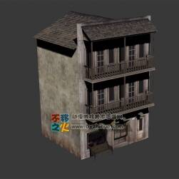 西洋建筑街鋪模型