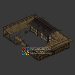 鄉(xiāng)村茅草屋小院