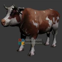 健碩奶牛一只 3D模型 四邊面