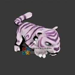 小白虎幼崽 Max模型 含全套動(dòng)作 四邊面