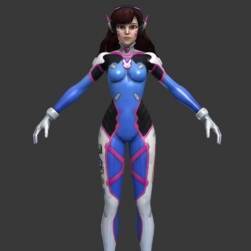 守望先鋒D.VA 3D模型