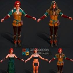 次世代紅發(fā)女人模型