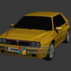 黃色轎車 FBX模型