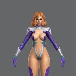 金發(fā) 性感 美女 緊身衣 模型